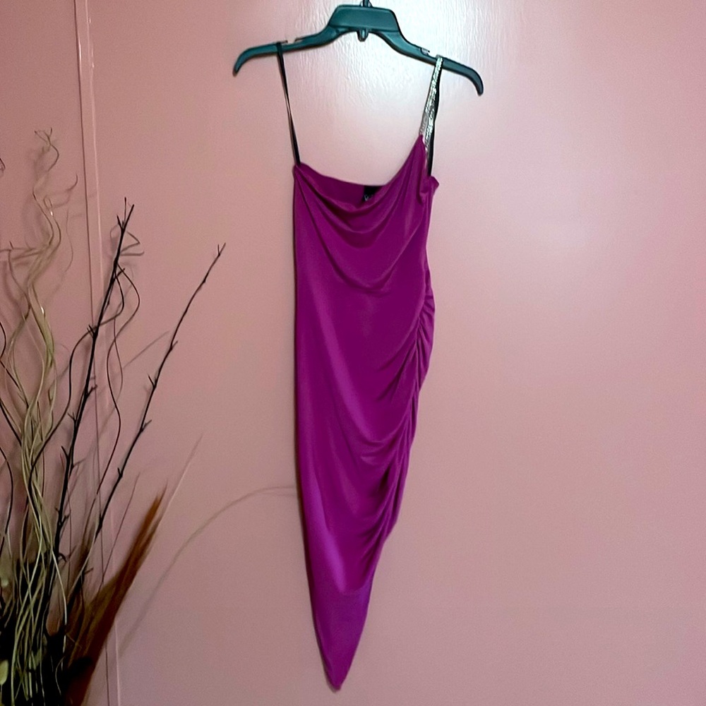 Silk plum dress